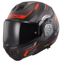 LS2 FF906 ADVANT KUKA překlápěcí helma matná černá/červená vel.L